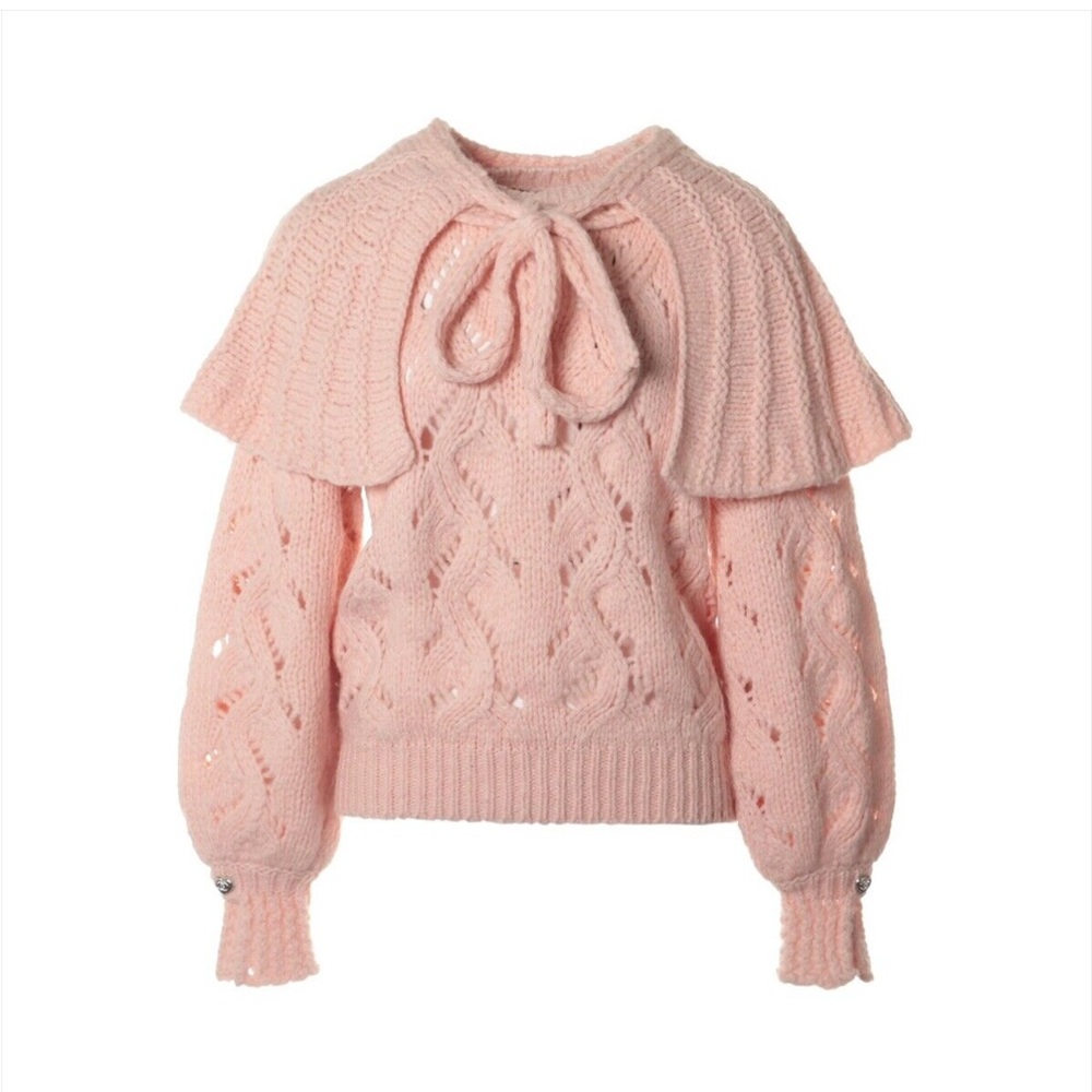 CHANEL Pink Wool Cardigan/Sweater